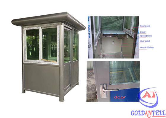 SS 1.2×1.5×2.4m Security Guard House Assemble Guard Booth 5 Minutes Installation