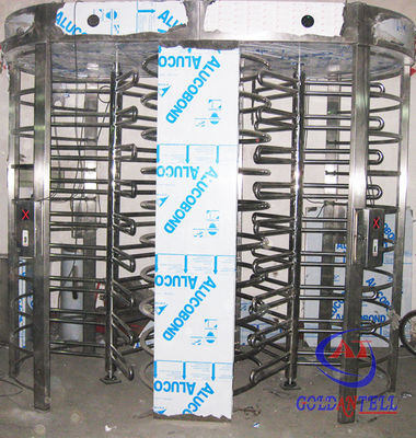 Factory Supply Security Full High Turnstile , Customize Full Height Turnstile With RFID / Biometric System