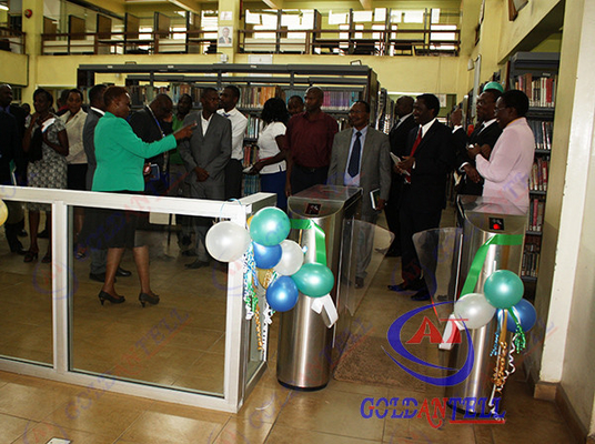 High Speed Glass Lane Flap Turnstile Barrier Gate With TCP / IP Door Access Control System