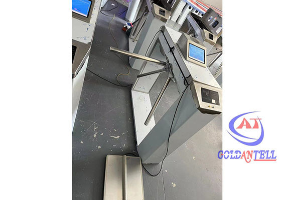 Electronic Attendance System ESD Gate Stainless Steel Revolving Tripod Turnstile Gate