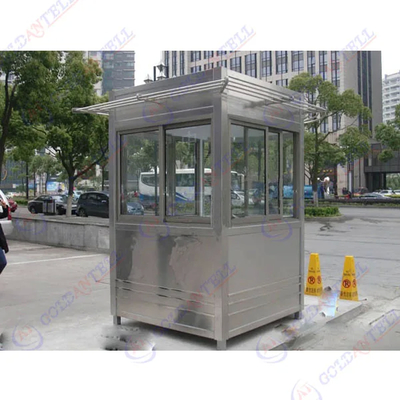 Outdoor High Standard Security Guard Shack Tempered Glass For Parking Lot And Secuiry Office