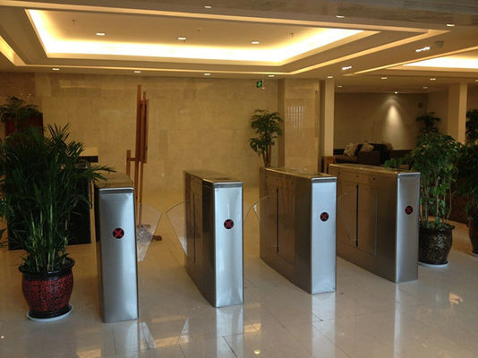 CE Approved Transparent Glass Access Control Flap Turnstile Retractable 110V / 220V