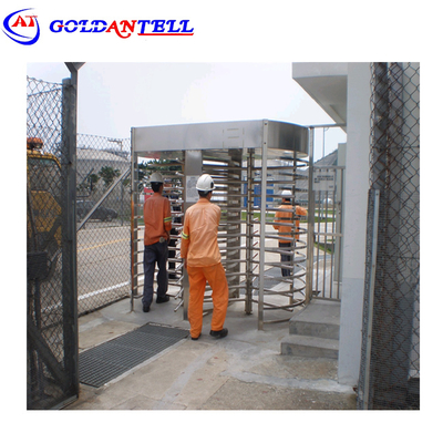 304 Stainless Steel Full Height Turnstile with RFID Fingerprint Access Control