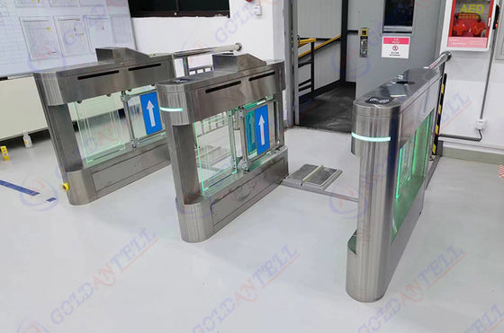 Bi-Directional Swing Gate Turnstile with 1200*280*1000mm Dimension 55-130CM Lane Width and AC 110~240V Power Supply