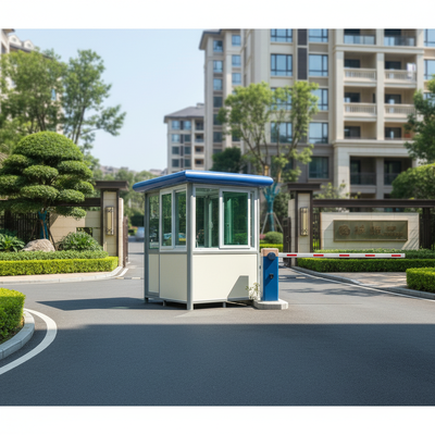 Composite Panels Steel Security Guard House Customizable Gross Weight 320KG 550KG Depend Size Weather Resistant Security Shelter