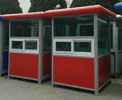 320KG to 550KG Gross Weight Stainless Steel Guard Shack 1500x2400mm Customized Size Durable Security Cabin for Long Term