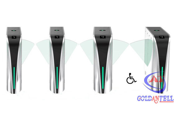 Heavy Flow Electronic Flap Turnstile Security Gate Barrier DC Brushless Motor