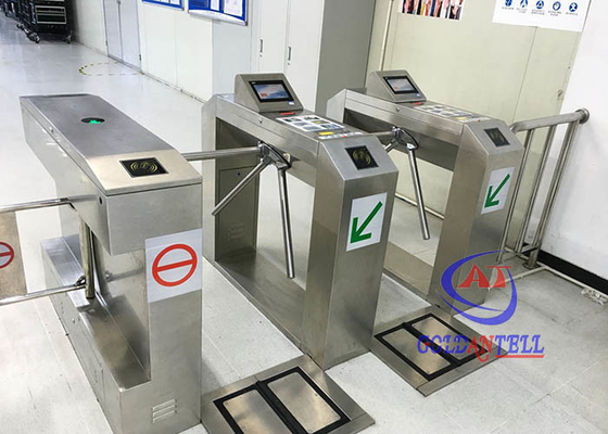 Intelligent Drop Arm Tripod Turnstile HS Code Mechanism With Rfid Card Readers