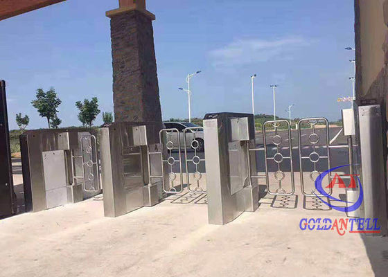 Non Touching Swing Barrier Gate Stainless Steel 35 Persons Per Min Running Rate