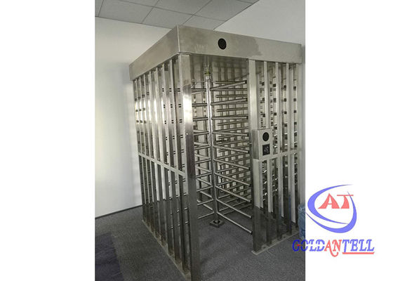 Anti Collision RFID Fingerprint Full Height Turnstile SUS304 Four Arm Gate