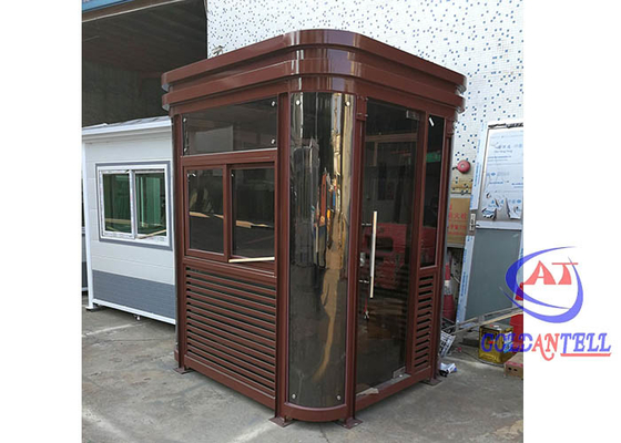 Custom Size & Color Portable Security Guard Cabin Channel Steel Tempered Glass Structure