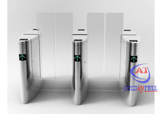 Mechanism DC Brushless Motor Speed Turnstile Gate Automatic 1.8meter Height Glass Barrier
