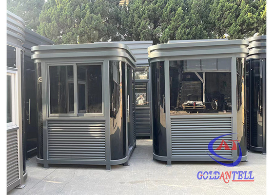 Custom Size & Color Portable Security Guard Cabin Channel Steel Tempered Glass Structure