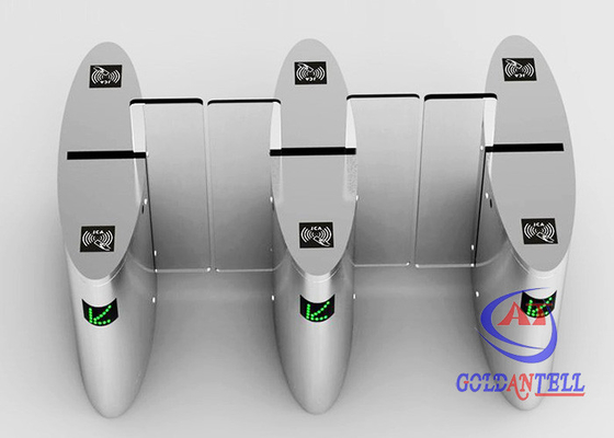 Slim Rfid Dual Full Height Turnstile Gate Access Control Barrier System