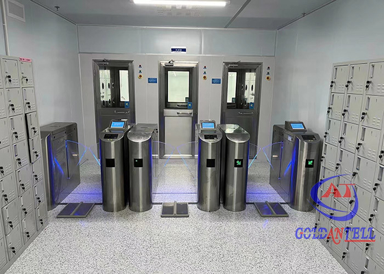 Porte de tourniquet d'aileron d'appareil de contrôle d'ESD de personnel d'entrée de pièce propre pour la courroie de poignet et de pied