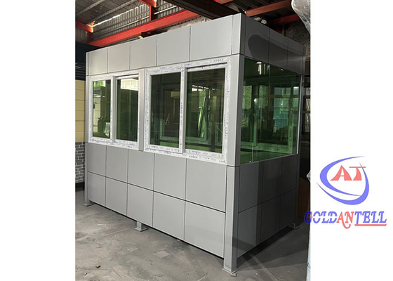 Acier inoxydable extérieur préfabriqué modulaire adapté aux besoins du client de cabine de billet avec le plat en aluminium