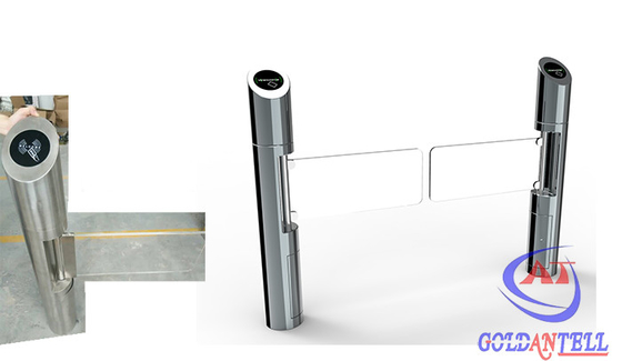 Largeur en verre de première qualité porte de barrière d'oscillation de 900 millimètres avec le lecteur de cartes
