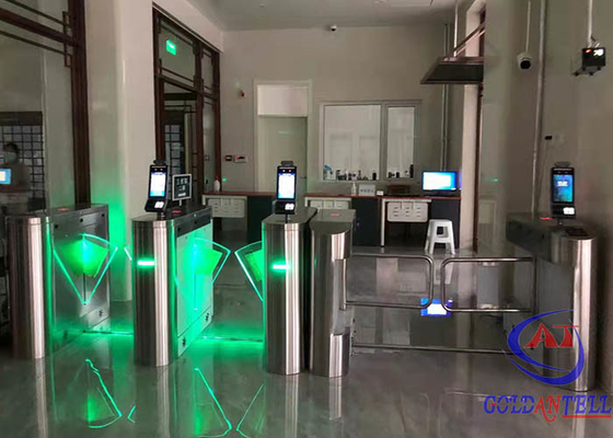 Contrôle d'accès piétonnier complètement automatique de porte intelligente de tourniquet d'aileron de carte de RFID d'entrée