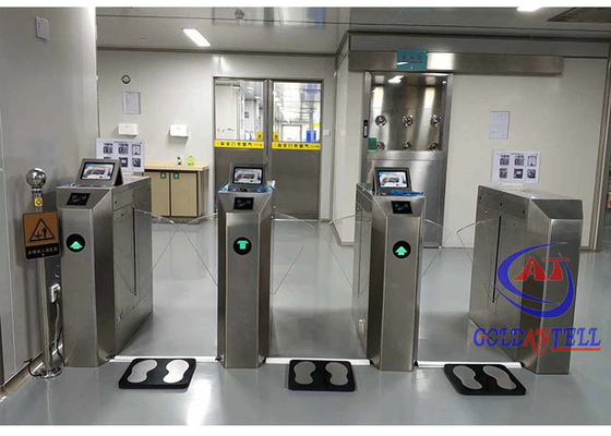 Entrée à extrémité élevé de porte d'alarme de degré de sécurité de moteur de brosse de porte de tourniquet d'aileron de construction