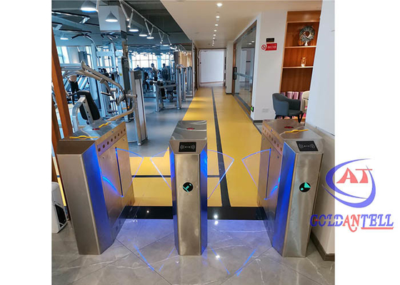 Porte piétonnière de tourniquet d'aileron de Bi d'entrée de GYMNASE de barrière de la porte SUS304 de scanner directionnel de NFC