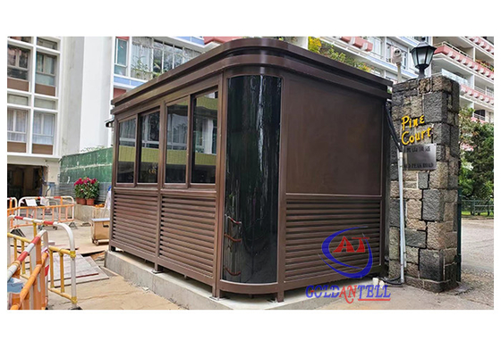 Garde de sécurité extérieure de haute qualité Cabane de verre trempé Pour le parking et le bureau de sécurité