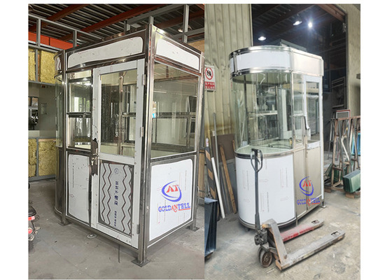 20 ans de temps d'utilisation Cabine de stationnement en acier inoxydable Taille personnalisée Isolation thermique