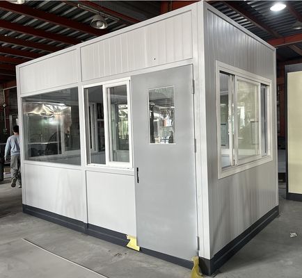 Customized Size Enviroment Friendly Security Sentry Box Guard House with Shaped Steel Rock Wool Board