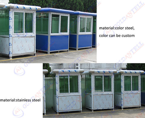 Color Steel Portable Office Security Cabin with Customized Color and size