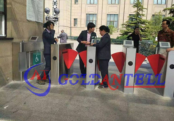 CE Approved Bi-Directional Steel Gate Turnstile with Smart Card RFID Interface and IP54 Protection