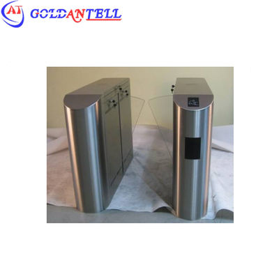 Intelligent Flap Turnstile with RFID Interface 304 Grade Stainless Steel IP54 Protection for 30-40 Persons per Minute