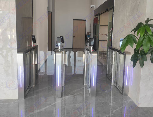 High-Speed Electronic Quick-Pass Turnstile Security Contactless Metro Turnstyle with Face & Card Multiple Recognition