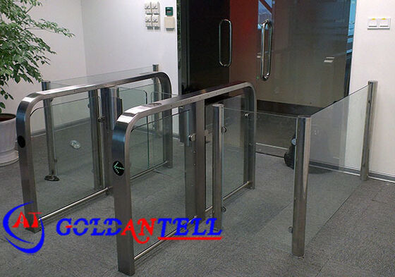 OEM Logo Sliding Turnstile / QR Code Nfc Gym Door / Security Swing Barrier Gate for Public Lobby