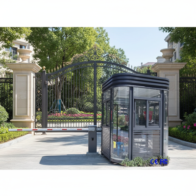 Résistant aux tremblements de terre de 30 à 60 degrés Celsius Grade 8.3 Chambre unique Kiosque de billets en acier inoxydable Stand Station de distribution de billets en plein air