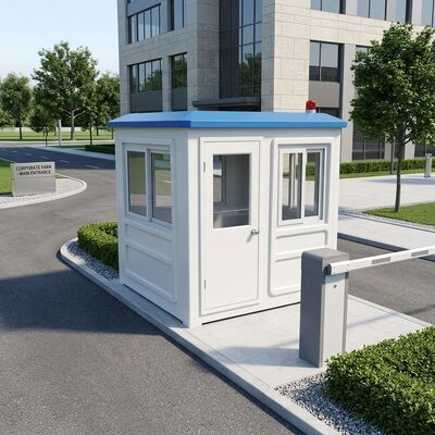 Poste de garde de sécurité avec toit en tôle d'acier, poids approximatif de 200 à 500 kilogrammes, conçu pour les applications de sécurité