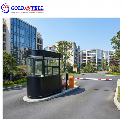 320KG to 550KG Gross Weight Security Guard Booth in 1500x2400mm or Customized Size Steel Aluminum Wood Composite Panels