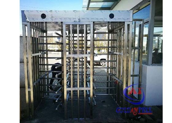 Double Lane Full Height Turnstile Gate With RFID Card / Face Recognition For Stadium Prison