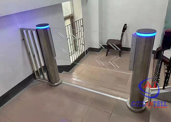 porte acrylique de tourniquet de vitesse de code barres de bras d'oscillation de 168mm de porte cylindrique mince de barrière