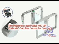 Portes de vitesse pour piétons minces RFID Code QR NFC Contrôle de la carte de passe pour le gymnase